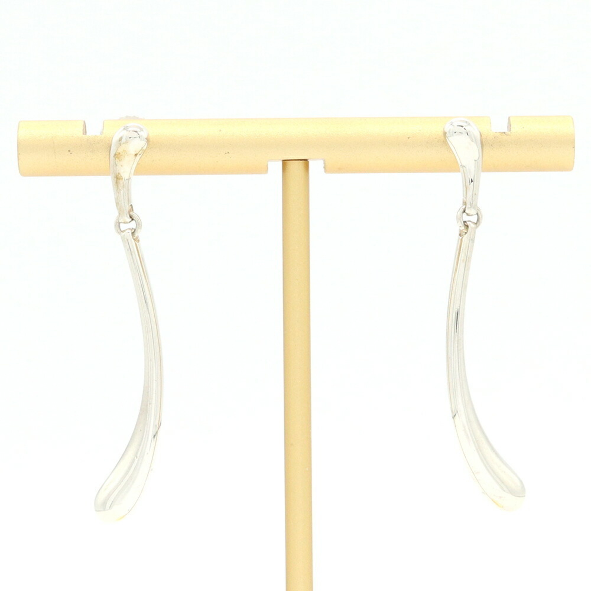 Tiffany & Co. Elsa Peretti Elongated Teardrop Earrings, Sterling Silver 925, ...